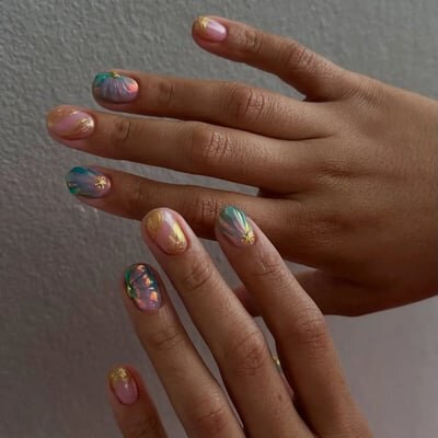 unghie corte estive effetto sirena